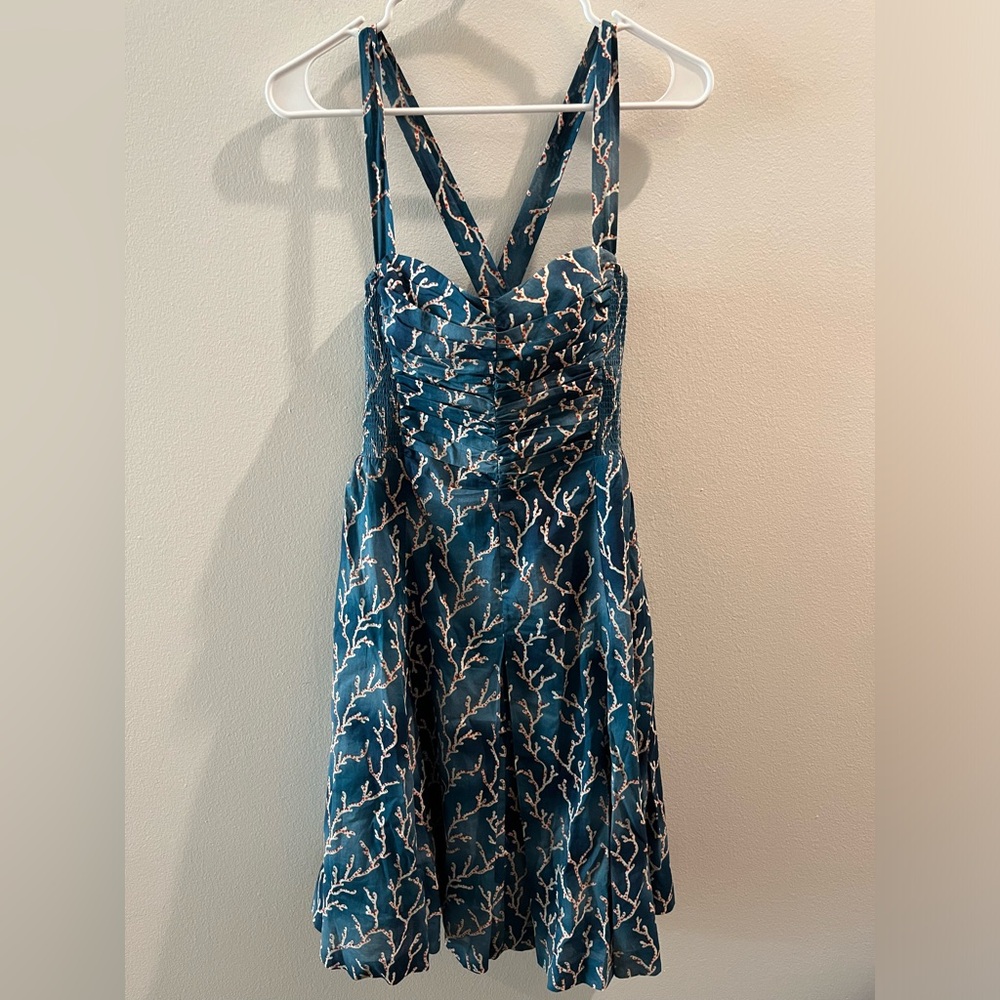 Anthropologie HD in Paris Acropora Dress - Coral Print Retro Pin Up - Size 4 - Picture 2 of 6